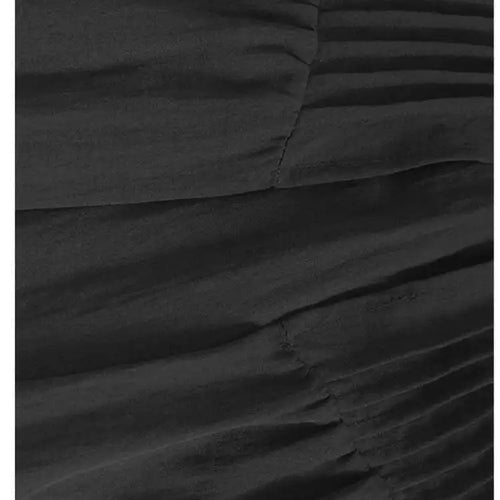 Load image into Gallery viewer, Women Black Pleated Brief Big Size Midi Dress New Round Neck Three-quarter Sleeve Fashion Spring Autumn 2025   1DJ0716
