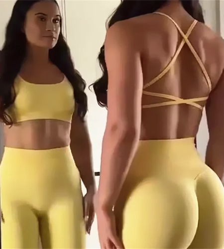 Impact Backless Sports Bra Gym Crop Top Women Training High Impact Fitness Underwear Back Cross Running Seamless Bras