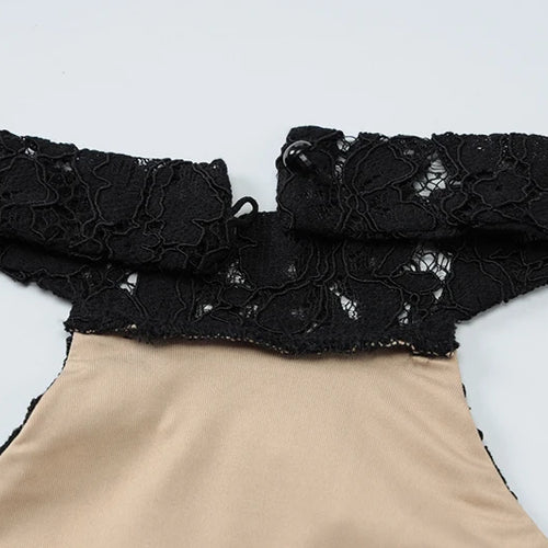 Load image into Gallery viewer, Lace Halter Backless Sexy Maxi Dress For Women Black Off-shoulder Strapless Sleeveless Bodycon Club Party Long Dress
