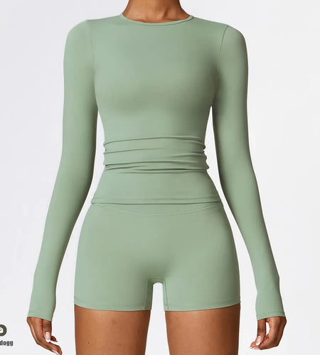 2025 Yoga Shirts Women Long Sleeve Winter Fitness Running Gym Clothes Workout Dry Fit Breathable High Elastic Sports Crop Tops