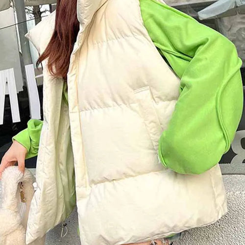 Load image into Gallery viewer, Women Jacket Sleeveless Pocket Loose Female Winter Vest New Fashion Daily Casual Ins Stylish Female Outwear Size M-2XL
