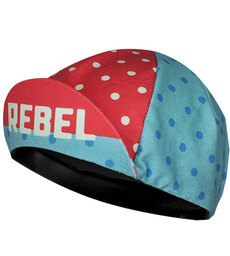 Classic Combination Of Red And Blue White Dot Polyester Cycling Caps Moisture Wicking Quick Dry Sports Balaclava Unisex Bike Hat