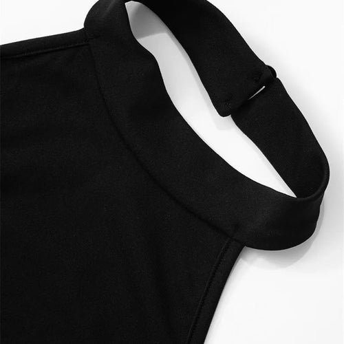 Load image into Gallery viewer, Patchwork Halter Backless Sexy Midi Dress Women Gown Elegant Fashion Contrast Color Sleeveless Pleated Long Dress
