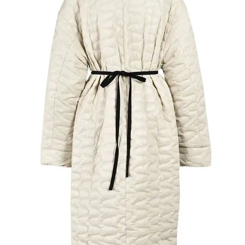 Load image into Gallery viewer, Apricot Scarf Big Size Hooded Cotton-padded Coat Long Sleeve Women Parkas Fashion Tide New Autumn Winter 2025 CP17590
