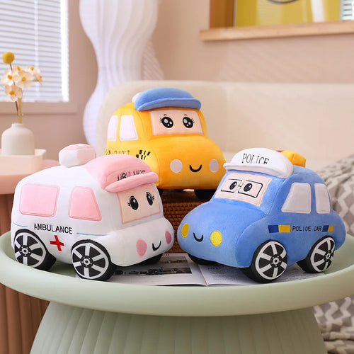 Load image into Gallery viewer, 30/40CM Cartoon Cars Peluche Toys Kawaii Police Cars Ambulances Taxis Plushie Dolls Stuffed Soft Toy Kids Baby Creative Gift
