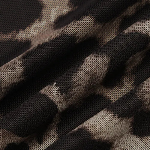 Load image into Gallery viewer, Leopard Print Long Sleeve T-shirt Women Off-shoulder Backless Crop Tops Female Fashion Printed Strapless Tees Tops
