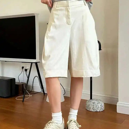 Load image into Gallery viewer, High Elastic Waist Gray Pocket Elegant Knee Length Pants New Trousers Women Fashion Tide Spring Summer 2025 1DH5814
