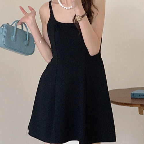 Load image into Gallery viewer, French Style Black Strapless Women Dresses Summer Solid Color Slim Waist Backless Simple Female Dress Fashion Office Lady
