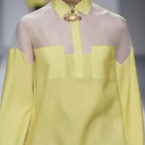 Load image into Gallery viewer, Summer Fall See-through Blouses for Women 2025 New Casual Loose Lapel Long Sleeves Office Lady Shirts Tops and Blouses
