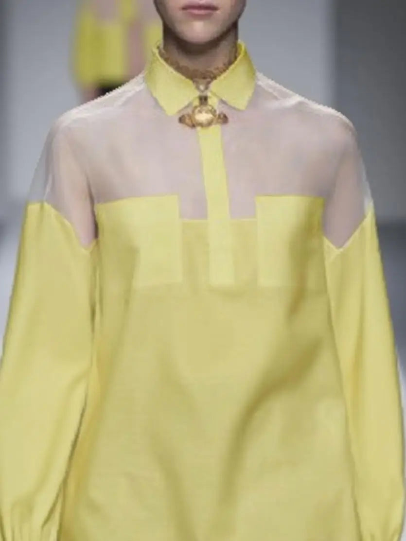 Summer Fall See-through Blouses for Women 2025 New Casual Loose Lapel Long Sleeves Office Lady Shirts Tops and Blouses