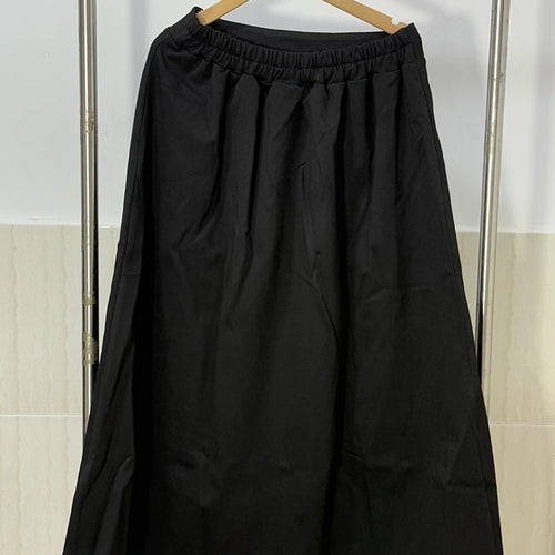 Load image into Gallery viewer, High Elastic Waist Black Zipper Irregular Casual Long Half-body Skirt Women Fashion Tide New Spring Autumn 2025 1DE1910
