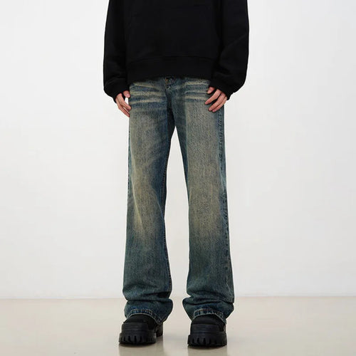 Load image into Gallery viewer, Men's Flare Jeans New American High Street Male Wide Leg Denim Pants Fashion Solid Color Men Bottoms Spring Tide 9W1411
