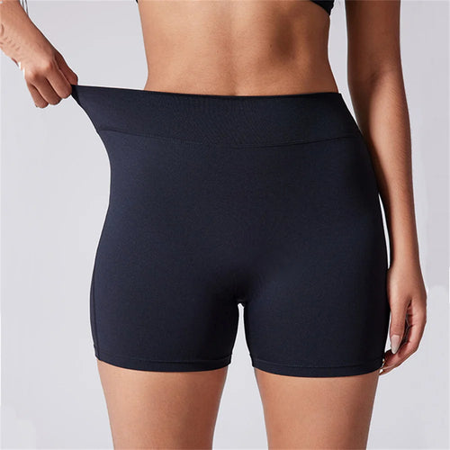 Load image into Gallery viewer, Deep V Back Yoga Shorts Women Pocket Scrunched Butt Gym Leggings High Waist Push Up Tights Sexy Booty Sports Shorts Fitness
