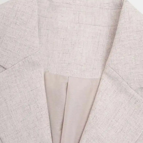 Load image into Gallery viewer, Women Apricot Hollow Out Color-block Elegant Blazer New Lapel Long Sleeve Jacket Fashion Tide Spring Autumn 2025 CPDB238
