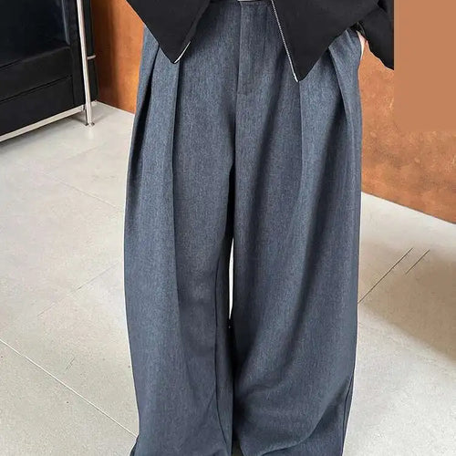 Load image into Gallery viewer, High Waist Wine Red Brief Pleated Long Wide Leg Elegant Pants New Trousers Women Fashion Tide Spring Autumn 2025 1DH6980
