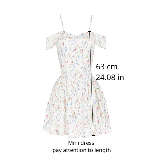 Load image into Gallery viewer, Fashion Summer Dresses 2024 Floral Print Short Party Dresses Off The Shoulder Tulle Dress A Line Women's Clothing
