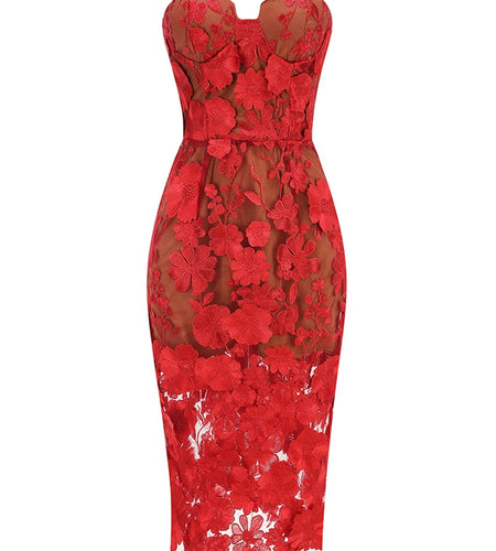 Hit Color Spliced Appliques Dresses For Women Strapless Sleeveless High Waist Temperament Dress Female Fashion New