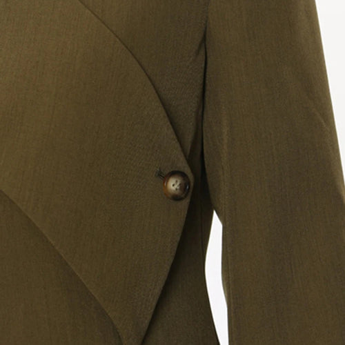 Load image into Gallery viewer, Women Wine Red Cross Irregular Elegant Blazer New V-neck Long Sleeve Jacket Fashion Tide Spring Autumn 2025 1DH7482
