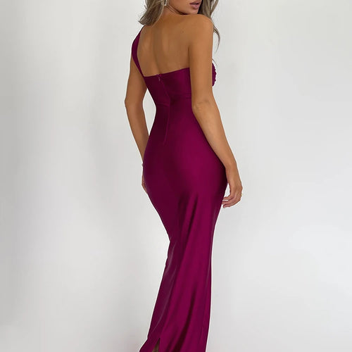 Load image into Gallery viewer, Strapless Backless Sexy Maxi Dress For Women Fashion One Shoulder Sleeveless Bodycon Club Party Long Dress Elegant
