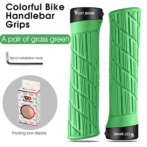 Load image into Gallery viewer, Bicycle Grips Soft Rubber MTB Road Bike Grips Shockproof Anti-Slip Handlebar Cover Colorful Cycling Handlebar Grips
