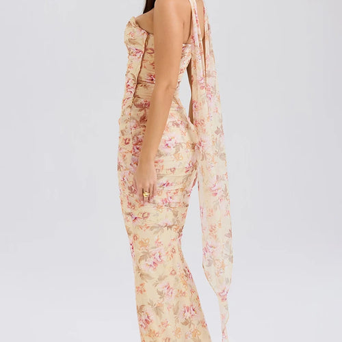 Load image into Gallery viewer, Sexy Two Pieces Sets For Women Strapless Off-shoulder Sleeveless Tops And Elegant High Waist Long Skirt Two Pieces Sets
