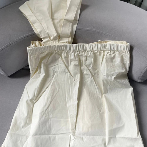 Load image into Gallery viewer, Women Apricot Bow Spliced Elegant Blouse New Skew Collar Short Sleeve Shirt Fashion Tide Spring Summer 2025 1DJ1488
