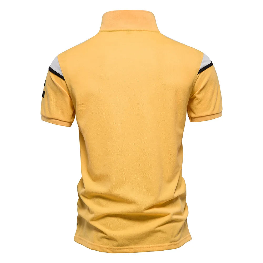 Quality Cotton Sport Polo Shirt Men Casual Social Short Sleeve Men's Polos Fashion Summer Tops Tees Men Clothing