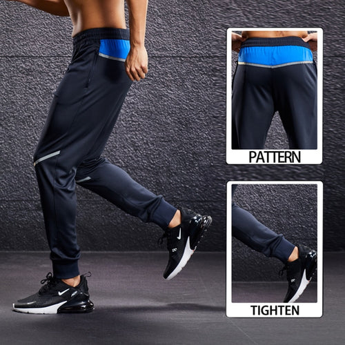 Load image into Gallery viewer, Men Running Sport Pants with Zipper Pockets Football Training Joggings Sweatpants Basketball Soccer Trousers Plus Size for Male
