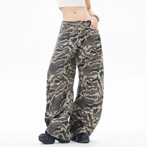 Load image into Gallery viewer, Men's Cargo Pants New American Style Curved Knife Trendy Distressed Washed Silhouette Stylish Male Casual Trousers 9W1919
