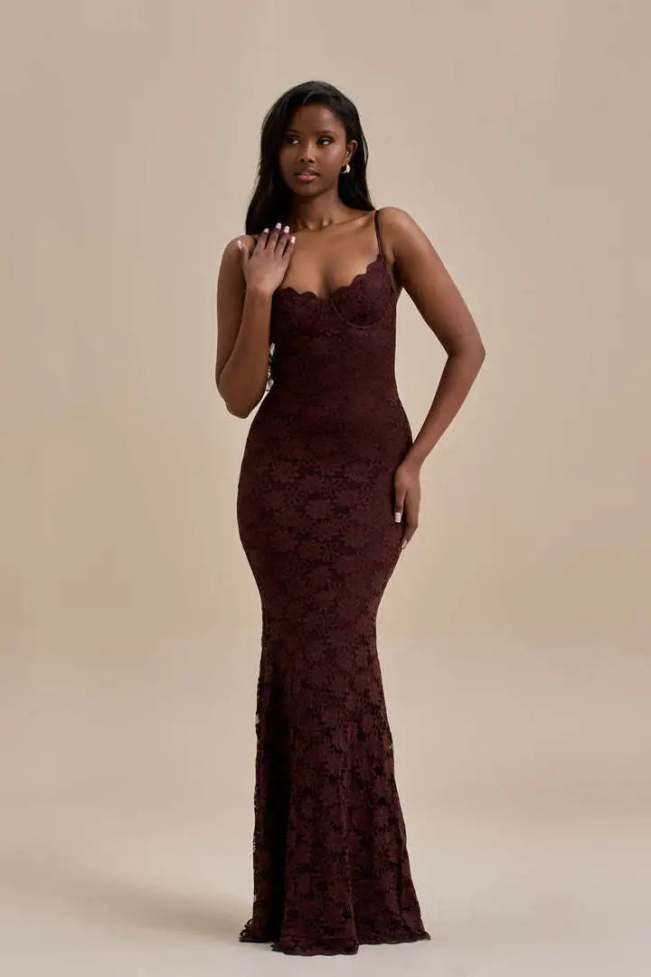 Spaghetti Strap Backless Sexy Maxi Dress For Women Gown Elegant Sleeveless Evening Club Party Bodycon Dress Clubwear
