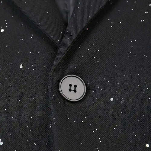 Load image into Gallery viewer, Women Black Shining Big Size Elegant Blazer New Lapel Long Sleeve Loose Fit Jacket Fashion Tide Spring Autumn 2025 CPG0664
