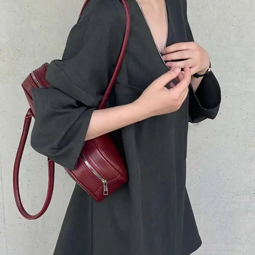 Load image into Gallery viewer, Women Gray Double Pocket Big Size Elegant Mini Dress New V--Neck Long Sleeve Fashion Tide Spring Autumn 2025 1DH7310
