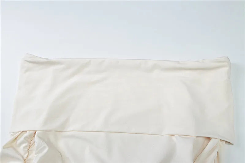 Off-shoulder Long Sleeve Ruched Sexy Mini Dress For Women Fashion Strapless Backless Bodycon Draped Club Dress New