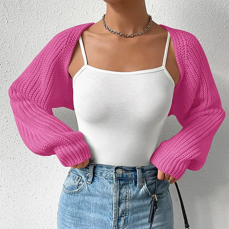 Warm Oversized Chunky Knit Loose Shrug Sport Ctop Tops