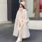 Load image into Gallery viewer, French Vintage Women Beige Long Sleeve Thick Mink Coat 2024 New Autumn Winter Ladies Double Breasted Warm Jacket Trendy Fashion
