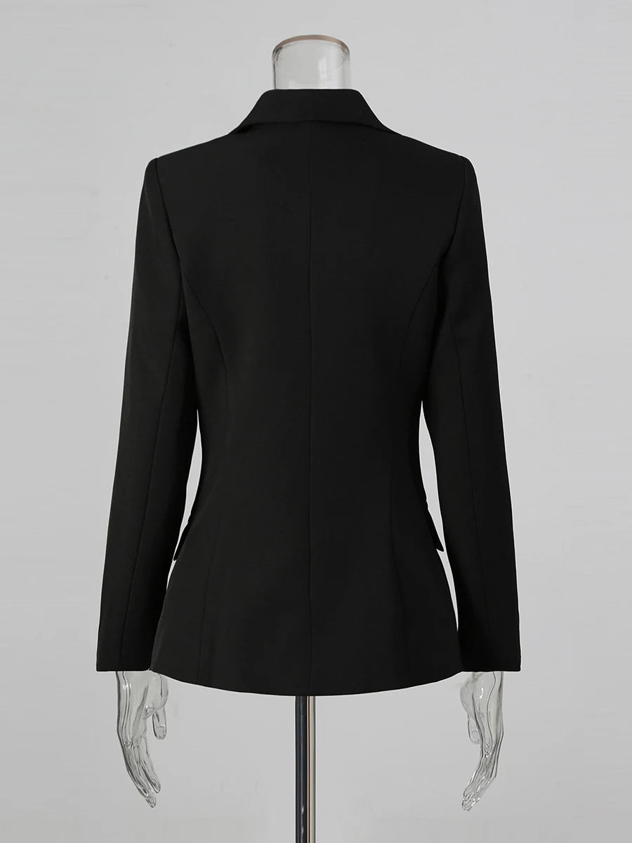 Hit Color Slimming Fashion Blazers for Women Lapel Long Sleeves Patchwork Single Breasted Blazer Female Clothes New