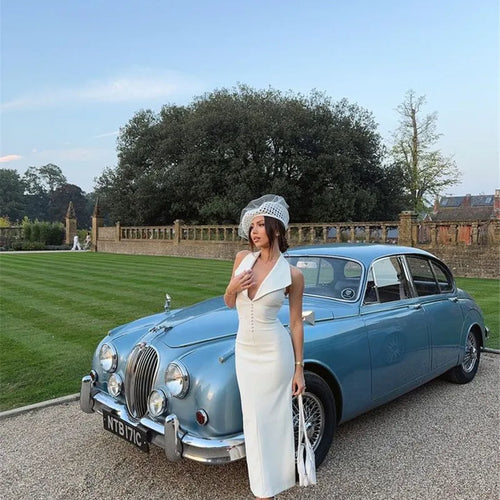 Load image into Gallery viewer, Halter Deep V Neck Sleeveless Sexy Maxi Dress For Women Elegant Backless Bodycon Tank Dress Femme Fashion Long Dress
