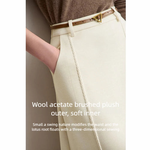 Load image into Gallery viewer, Skirts For Woman 2025 Winter New Commuter Loose Long Knitting A-Line Skirt Wool Solid Versatile Clothing Ladies 12544124
