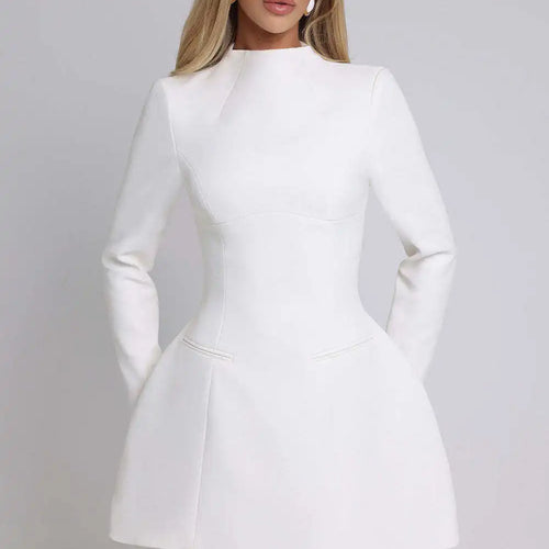 Load image into Gallery viewer, Elegant Long Sleeved Bodycon Women Dress Sexy Slim Backless Mini Vestido Autumn And Winter New 2025 Party Evening Dress
