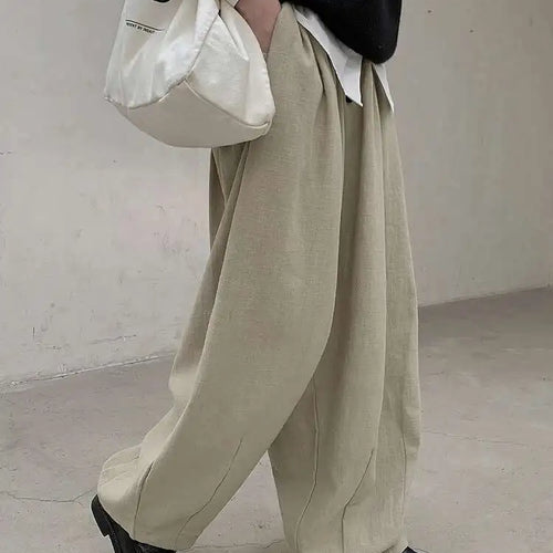 Load image into Gallery viewer, High Waist Khaki Button Pleated Brief Thick Long Wide Leg Pants New Trousers Women Fashion Tide Spring Autumn 2025 1DH8388
