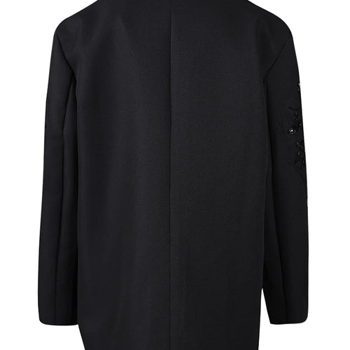 Load image into Gallery viewer, Women Black Sequins Flower Vintage Big Size Blazer New Lapel Long Sleeve Jacket Fashion Tide Spring Autumn 2025 CPG2787
