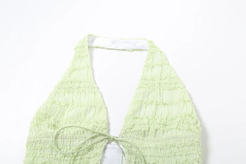 Summer Fashion Skirt Two Piece Sets Women Halter Tank Tops And Hot Skirt Female Beach Club Party Sexy 2 Piece Set