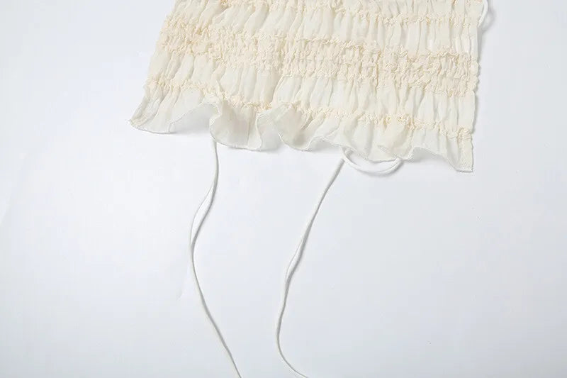 Chiffon Lace Sexy Skirt Two Piece Sets Women Halter Crop Tops And Maxi Skirt Ladies Fashion Woman Long Dress Set