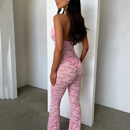 Load image into Gallery viewer, Sexy Lace Hollow Out Jumpsuit for Women, Backless, Tight, Transparent, Slim Fit, Nightclub, Party, Nightclub, 2024
