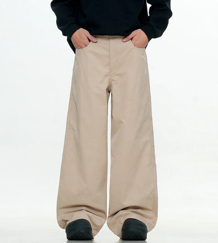 Men's Cargo Pants New  American High Street Drawstring Design Micro Flared Trendy Elastic Waist Male Bottoms Summer 9W1948