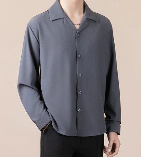 Male Shirts Spring Autumn Tide Loose Casual Style Men's Long Sleeved Turn-down Collar New Fashionable Shirts 9W120501