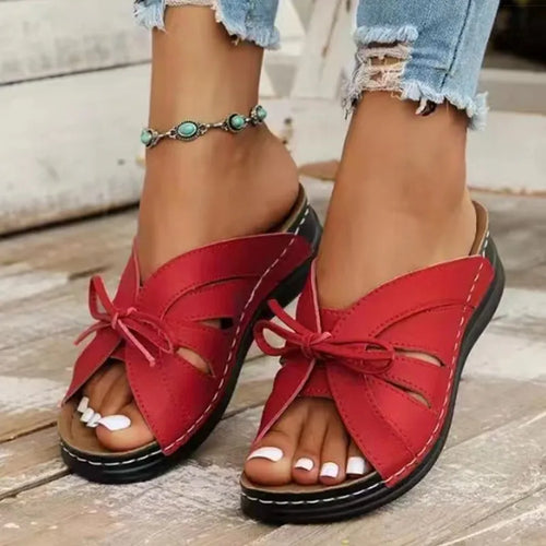 Load image into Gallery viewer, Women&#39;s Sandals Sweet Summer Shoes Woman Heels Sandals Summer Slippers Sandalias De Mujer Inddor Outdoot Heeled Footwear Women
