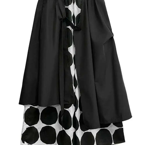 Load image into Gallery viewer, Big Size Black Dot Vest Wide Leg Pants Two Piece Suit New V-Neck Sleeveless Women Fashion Tide Spring Autumn 2025 1DJ1039
