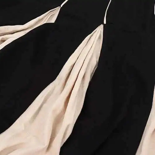 Load image into Gallery viewer, Women Black White Contrast Color Long Dress New Turtleneck Long Sleeve Loose Fit Fashion Tide Autumn Winter 2025  1DD2153
