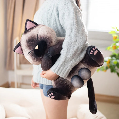 Load image into Gallery viewer, 40/50cm Lifelike Siamese Cats Plush Toy simulation American Shorthair Cute Cat Doll Pet Toys Home Decor Gift For Girls birthday
